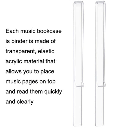 1 Pair PJ1226 Music Spectrum Clipplane Tablature Clip Music Song Clip(Transparent) - Other Accessories by buy2fix | Online Shopping UK | buy2fix