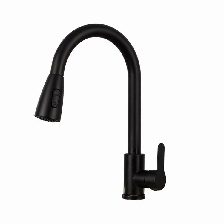 Kitchen Pull-out Faucet Stainless Steel Sink Telescopic Universal Faucet,Spec: CLH002 Black - Faucets & Accessories by buy2fix | Online Shopping UK | buy2fix