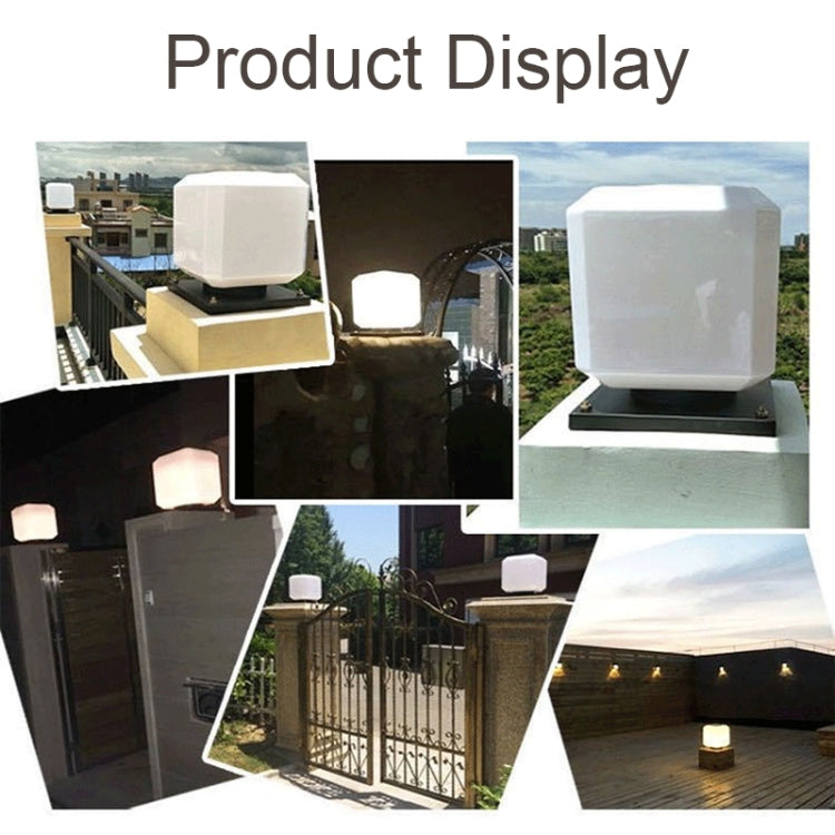 003 Solar Square Outdoor Post Light LED Waterproof Wall Lights, Size: 25cm (Tricolor Light) - Solar Lights by buy2fix | Online Shopping UK | buy2fix