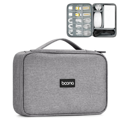 Baona Multifunctional Earphone Data Cable Digital Storage Bag, Spec: Single-Layer Box (Gray) - Digital Storage Bag by Baona | Online Shopping UK | buy2fix