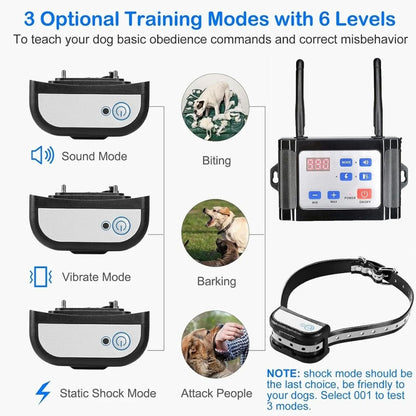 Outdoor Wireless Electronic Pet Fence Night Reflective Collar, Specification: One for One(AU Plug) - Training Aids by buy2fix | Online Shopping UK | buy2fix