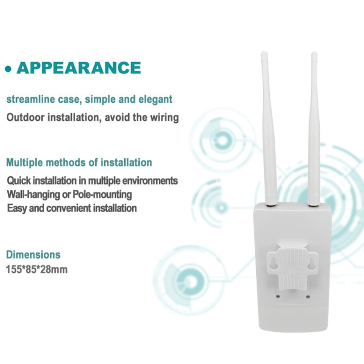 European Version 4G LTE Router CPE Outdoor Waterproof Mobile Router Triple Network, EU Plug - Wireless Routers by buy2fix | Online Shopping UK | buy2fix