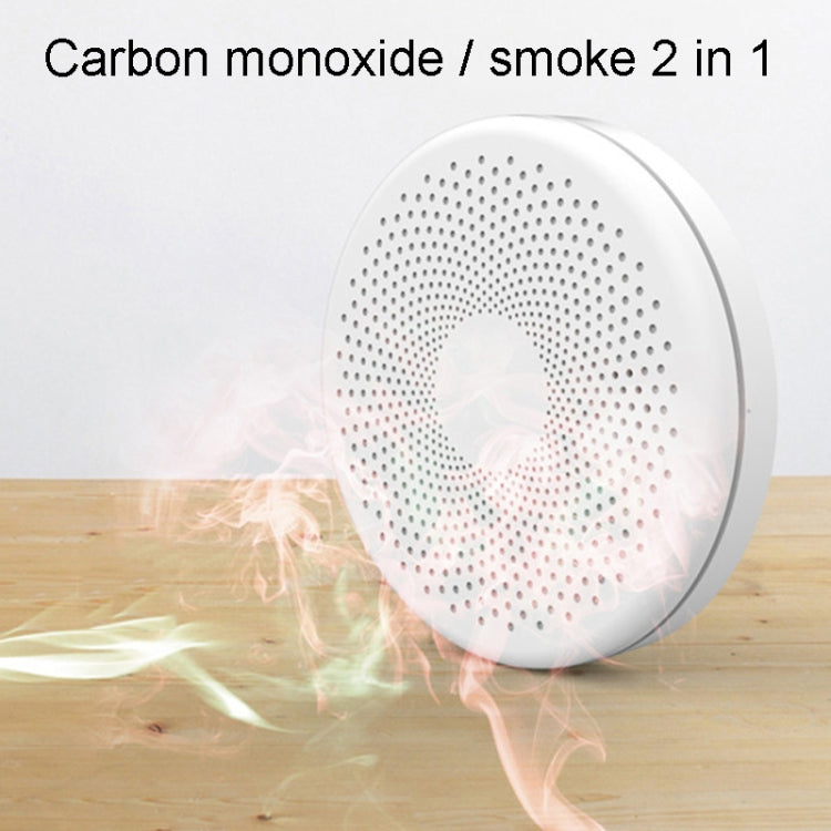 RH-WS11-W WiFi 2 In 1 Smoke Alarm Carbon Monoxide Composite Smoke Sensor - Smoke Gas Detector by buy2fix | Online Shopping UK | buy2fix