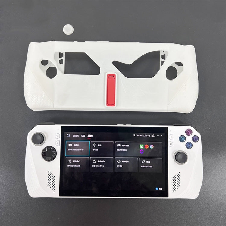 For ASUS ROG Ally Handheld Game Console Silicone Drop-proof Protective Case All-inclusive Case(White) - Accessories by buy2fix | Online Shopping UK | buy2fix