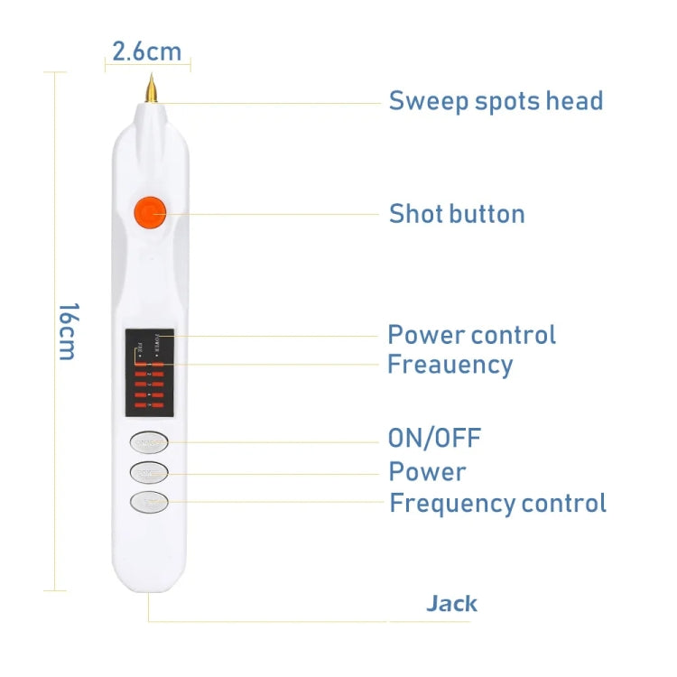 Spot Mole Pen Spot Removal Instrument Home Beauty Instrument, Spec: Plug-in Model EU(Golden) - Beauty Instrument by buy2fix | Online Shopping UK | buy2fix