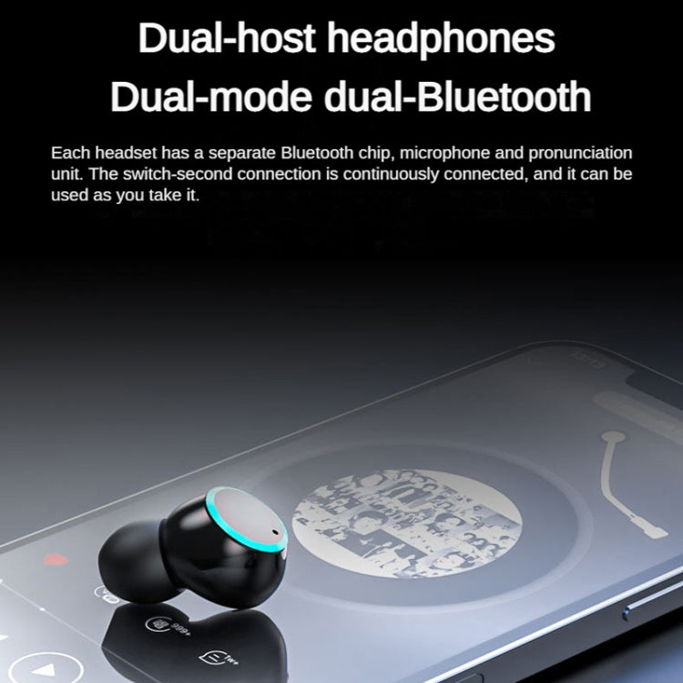 In-Ear Binaural Noise Reduction Wireless Bluetooth Earphones with Power Bank Function(Black) - Bluetooth Earphone by buy2fix | Online Shopping UK | buy2fix