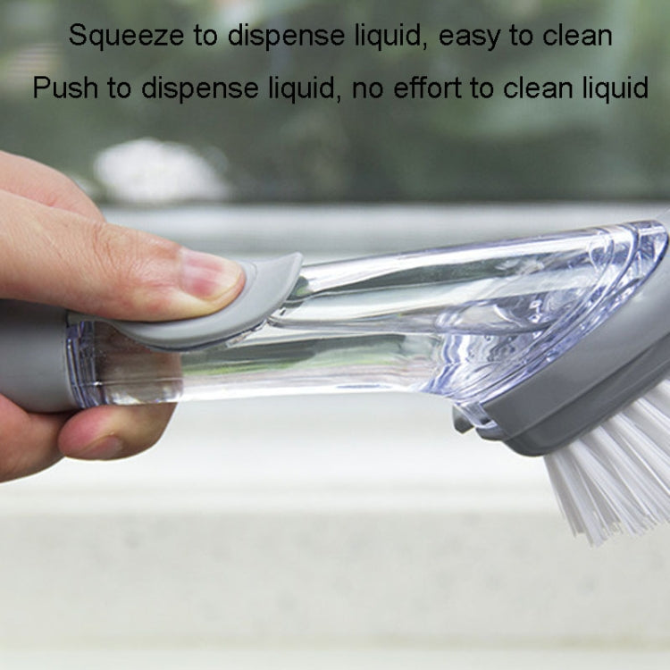 Kitchen Long Handle Automatic Liquid Filling Non-Stick Pan Scrubber Brush Cleaning Brush, Style: Brush - Cleaning Tools by buy2fix | Online Shopping UK | buy2fix