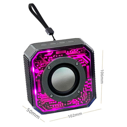 Transparent Mecha Small Steel Cannon Bluetooth Speaker Subwoofer With RGB Light(White) - Mini Speaker by buy2fix | Online Shopping UK | buy2fix