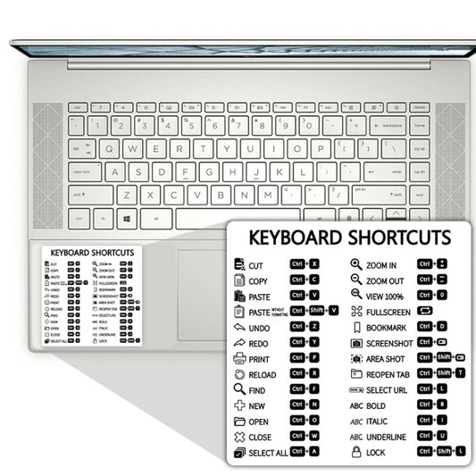 Laptop Shortcut Keys PVC Sticker - Silicone / Sticker by buy2fix | Online Shopping UK | buy2fix