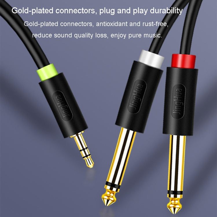 JINGHUA 3.5mm To Dual 6.5mm Audio Cable 1 In 2 Dual Channel Mixer Amplifier Audio Cable, Length: 0.5m - Aux Cable by JINGHUA | Online Shopping UK | buy2fix