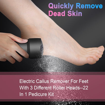 Electric Foot File Pedicure Kit Waterproof Feet Callus Remover, Spec: Kit 1 White - Grinding Tools & Accessories by buy2fix | Online Shopping UK | buy2fix