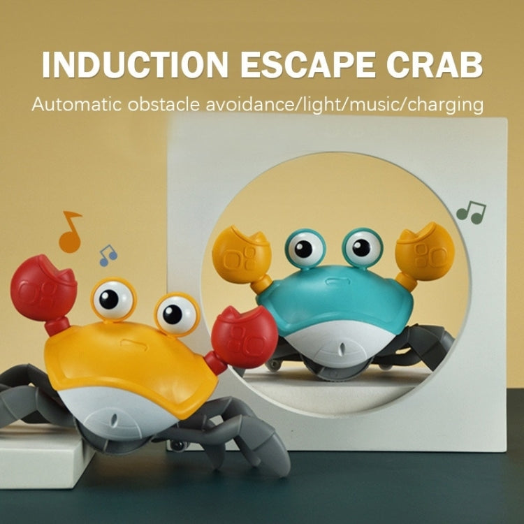 Escape Crab Automatic Obstacle Avoidance Light Music Electric Induction Crawling Toy(Orange Battery Model) - Music Toys by buy2fix | Online Shopping UK | buy2fix