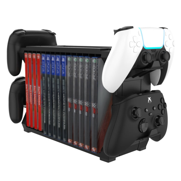 DOBE HHC-P5028 Multi-functional Console Disk Organizer Gamepad Storage Stand For PS5 / Switch / Xbox Series S / Xbox Series X - Holder by DOBE | Online Shopping UK | buy2fix