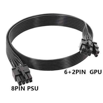60cm For Corsair 18AWG Flat Cable Power Module Cable Graphics Card Module Cable 8Pin To 8Pin 6+2(Block Type) - Power Cord by buy2fix | Online Shopping UK | buy2fix