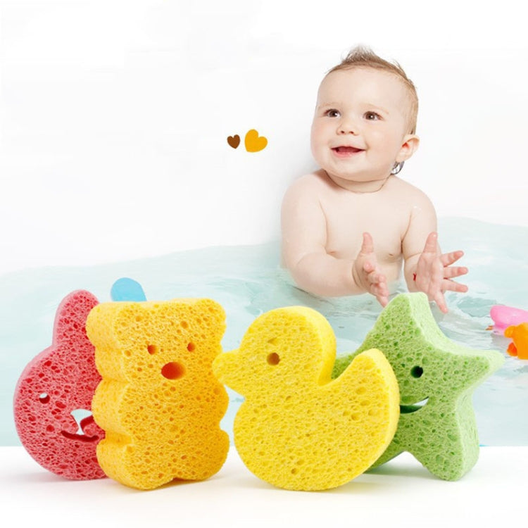 Baby Bathing Wood Pulp Sponge Cute Cartoon Soft Bath Sponge Bath Scrubber, Model: Bunny - Bath Brushes & Sponges by buy2fix | Online Shopping UK | buy2fix