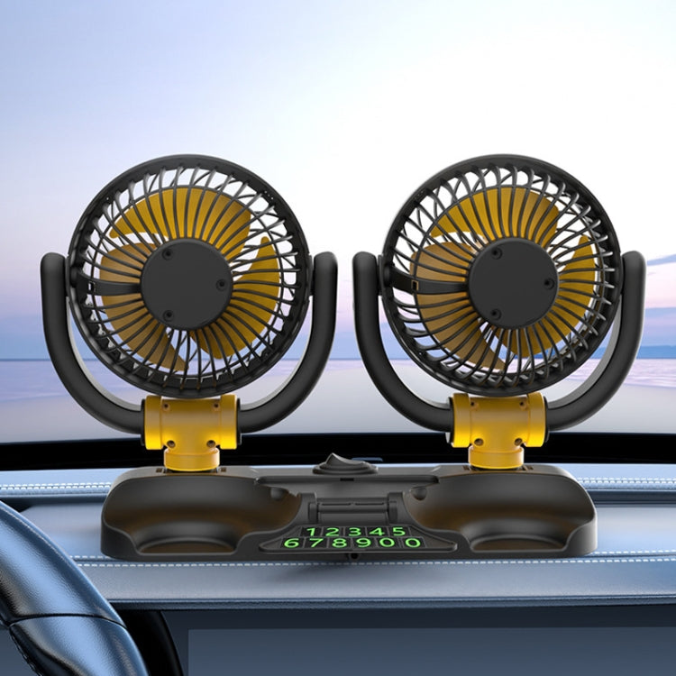 SUITU Car Foldable Cooling Fan Automobile Summer Temperature Reduction Fan, Model: Dual 24V Cigarette Lighter Energized - Heating & Fans by SUITU | Online Shopping UK | buy2fix