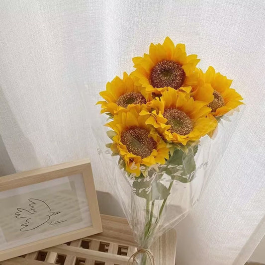 Simulated Flower Arrangement Table Ornament Picnic Photo Props, Style: 5pcs Sunflower Transparent Bag - Other Props by buy2fix | Online Shopping UK | buy2fix