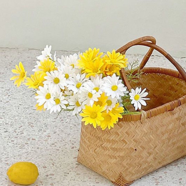 Simulated Flower Arrangement Table Ornament Picnic Photo Props, Style: 5pcs White+Yellow Daisy Transparent Bag - Other Props by buy2fix | Online Shopping UK | buy2fix