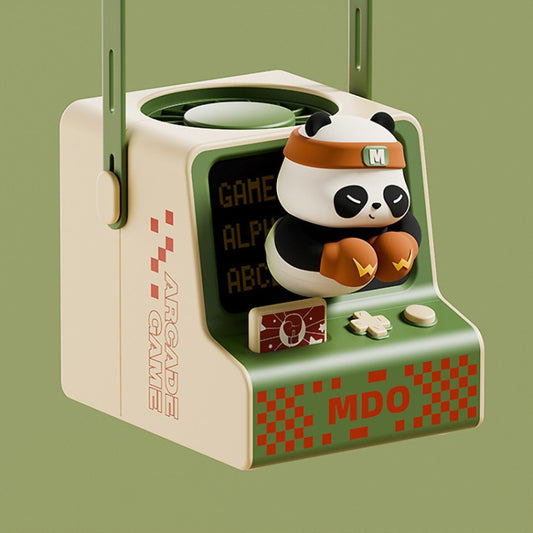 Cartoon Game Console Shape USB Charging Portable Bladeless Halter Fan(Panda Boxer) - Electric Fans by buy2fix | Online Shopping UK | buy2fix
