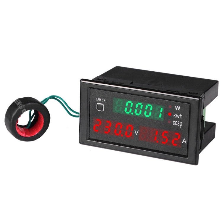 SINOTIMER SPM001 AC LED Digital Voltmeter Frequency Factors Meter Power Monitor, Specification: AC80-300V 100A - Current & Voltage Tester by SINOTIMER | Online Shopping UK | buy2fix