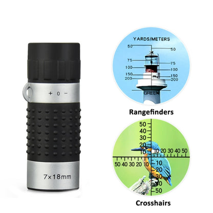 7 x 18 Mini Monoculars Telescope for Hunting Golf Hiking Bird Watching, Spec: Rangefinders - Monocular Binoculars by buy2fix | Online Shopping UK | buy2fix
