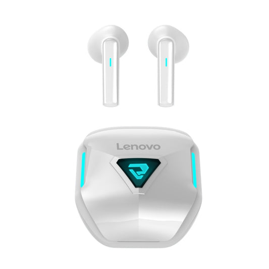 Lenovo TG132 Wireless Bluetooth 5.3 Earphones Sensorless Delay Ultra Long Life Sports Music Game Gaming Use(White) - Bluetooth Earphone by Lenovo | Online Shopping UK | buy2fix