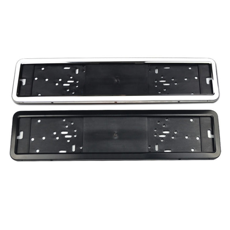 European/Russian/Ukrainian Stainless Steel License Plate Frame(Spray Black) - License Plate Covers & Frames by buy2fix | Online Shopping UK | buy2fix