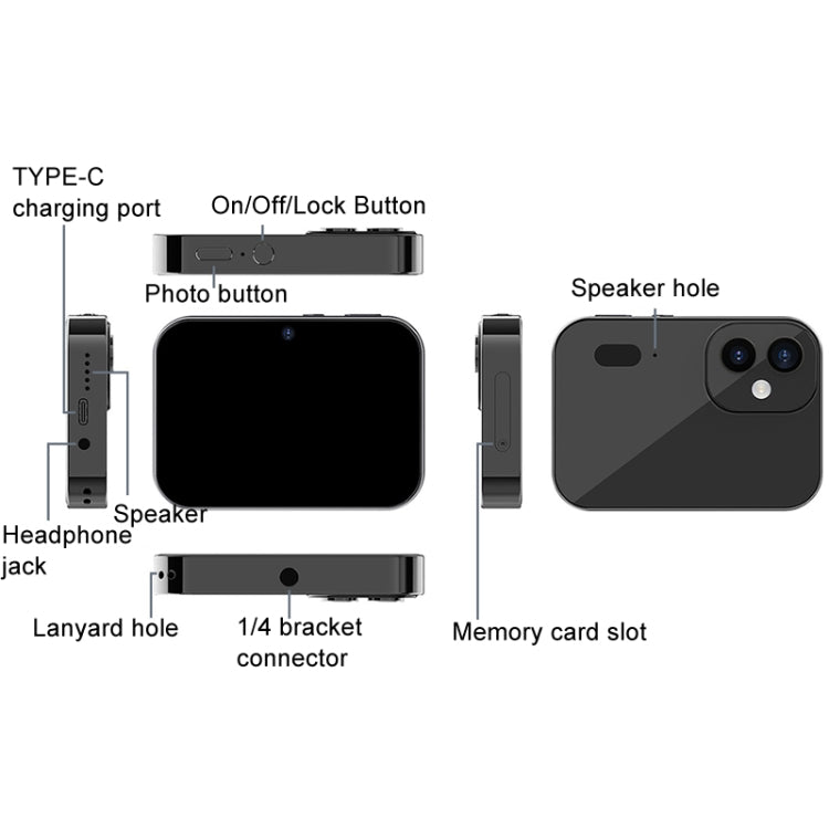 D6 CCD HD Digital Camera Movie Music Smart Camera Touch Screen Student Card Video Recorder, Excluding Memory(White) - Video Cameras by buy2fix | Online Shopping UK | buy2fix