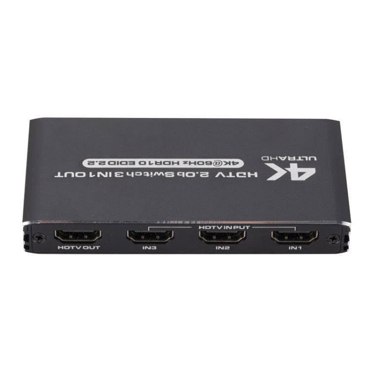 60Hz HDMI2.0 4K With Remote Control Switcher HDCP2.2 Version 3 Into 1 Out Video Converter - Switch by buy2fix | Online Shopping UK | buy2fix