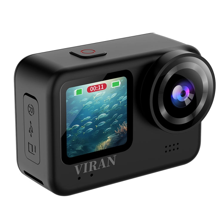 VIRAN V9 4K Dual Color Screen Diving Anti-Shake Action Camera Outdoor Cycling Travel Recorder(Round) - Other Camera by VIRAN | Online Shopping UK | buy2fix