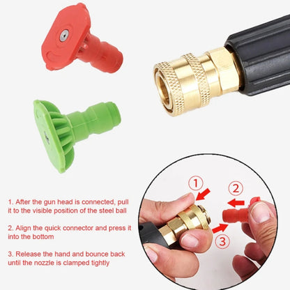 High-pressure Car Washer Nozzle Fan-shaped 1/4 Quick Plug Connector Water Rifle Parts, Specification: 0 Degree (1.6 Nozzle) - Car Washer & Accessories by buy2fix | Online Shopping UK | buy2fix