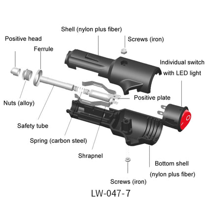 15A Car LED Indicator Light With Switch Cigarette Lighter Plug(Assembled) - Cigar Socket by buy2fix | Online Shopping UK | buy2fix