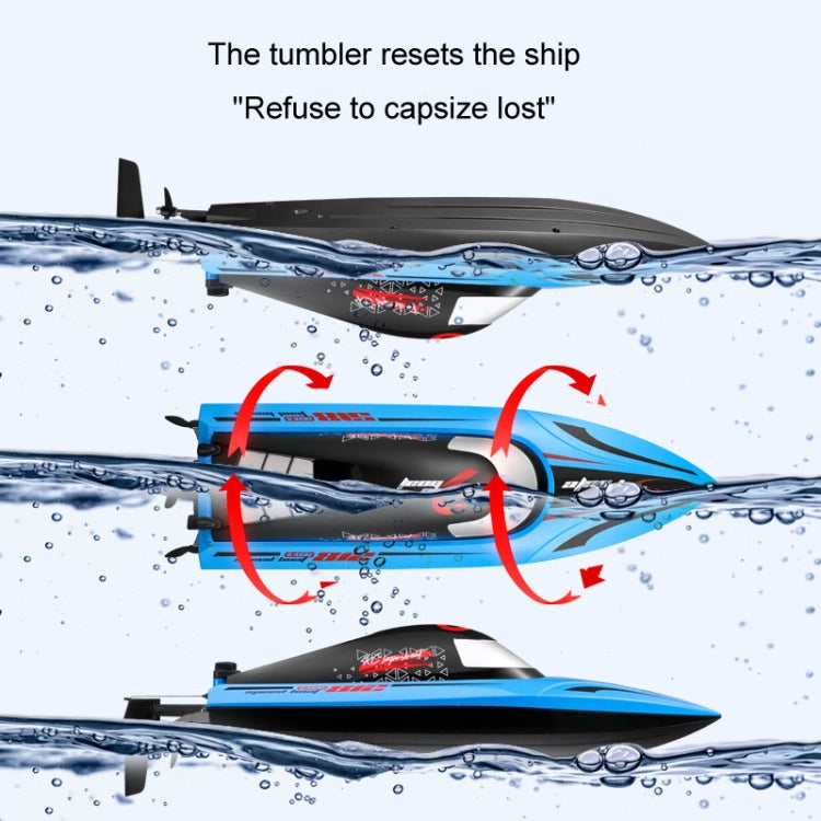 812 High-Speed RC Boat Large Horsepower Speedboat Long Endurance Waterproof Boys Water Toy Dual Batteries(Blue) - RC Boats by buy2fix | Online Shopping UK | buy2fix