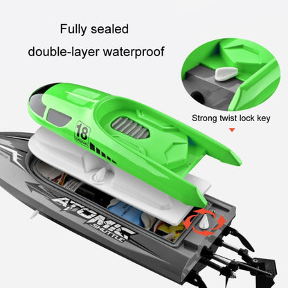 EB02 2.4G Wireless RC Boat Circulating Water-Cooled High-Speed Speedboat Racing Boat Model Toy(Green) - RC Boats by buy2fix | Online Shopping UK | buy2fix