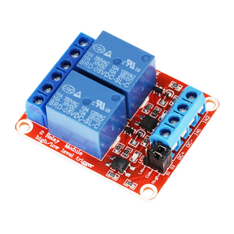 2 Way 5V Relay Module With Optocoupler Isolation Supports High And Low Level Trigger Expansion Board - Relay Module by buy2fix | Online Shopping UK | buy2fix