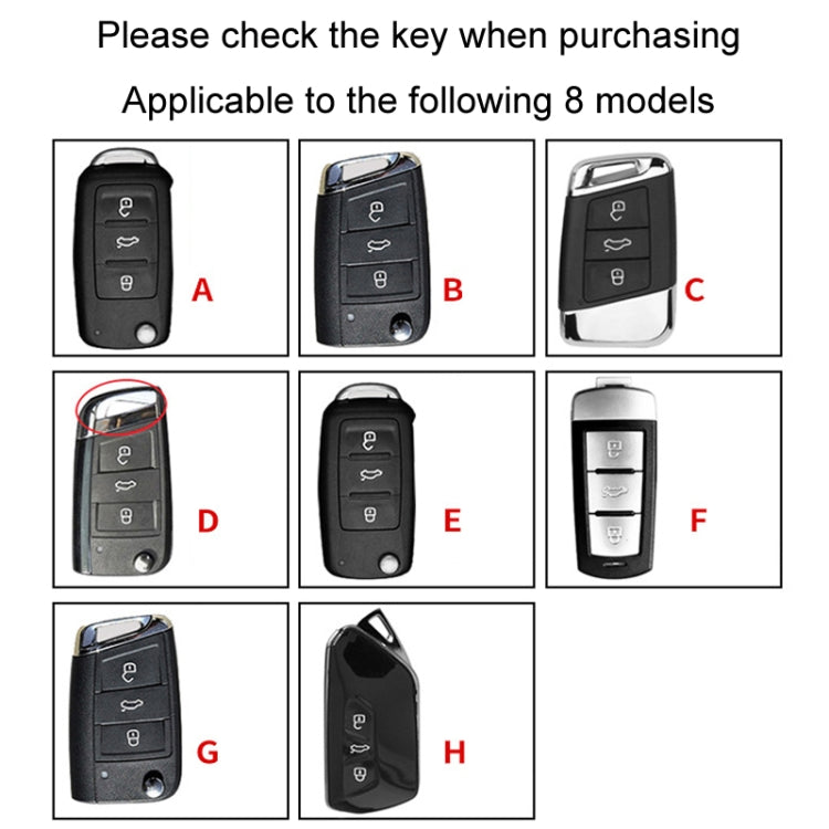 For Volkswagen Key Cover Multifunctional Keychain Anti-lost Number Plate, Style: B - Car Key Cases by buy2fix | Online Shopping UK | buy2fix