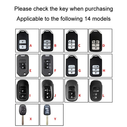 For Honda Car Key Cover Multifunctional Keychain Anti-lost Number Plate, Style: A - Car Key Cases by buy2fix | Online Shopping UK | buy2fix