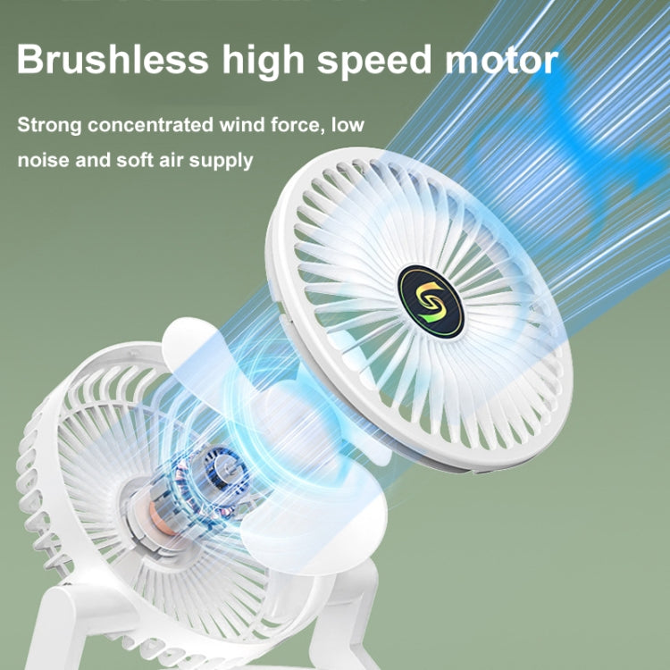 USB Charging Folding Desktop Spray Humidification Fan with Night Light(Green) - Electric Fans by buy2fix | Online Shopping UK | buy2fix