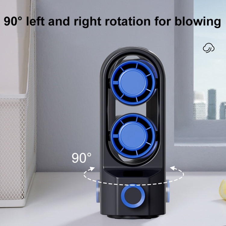Intelligent Digital Display 100-Speed Stepless Speed Desktop Shaking Head Tower Fan(White) - Electric Fans by buy2fix | Online Shopping UK | buy2fix