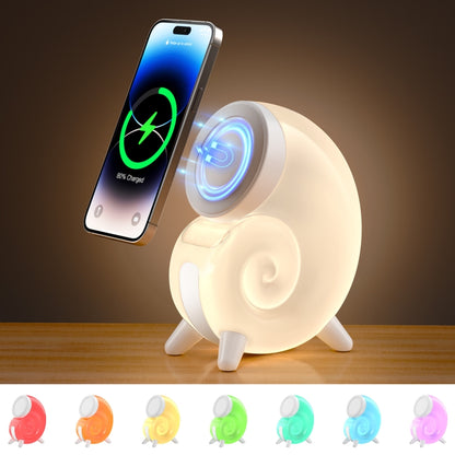 Conch RGB Touch Night Light Magsafe Magnetic Wireless Charger(Colorful) - Wireless Charger by buy2fix | Online Shopping UK | buy2fix
