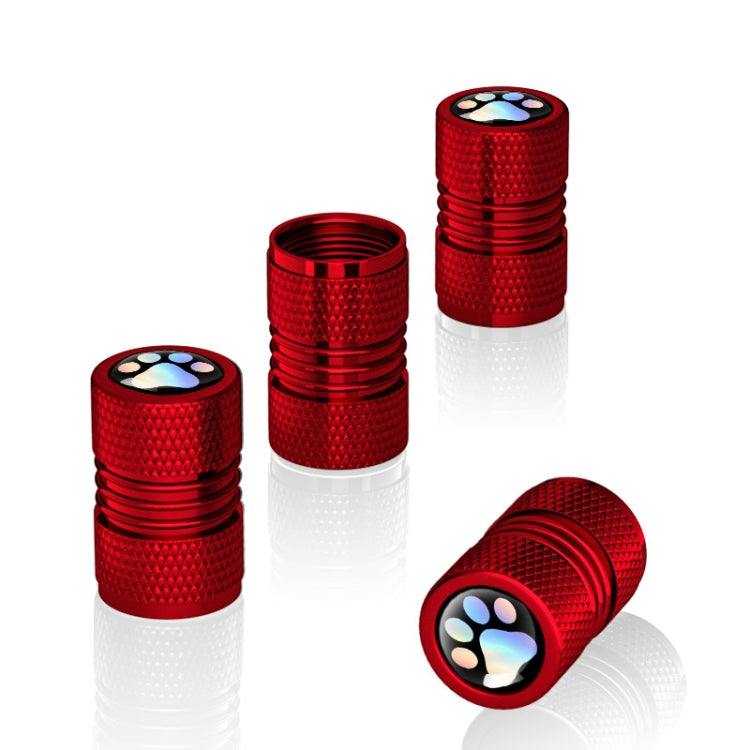 4pcs /Set Bear Claw Car Tire Modification Valve Protective Cap(Red) - Tire Valve Caps by buy2fix | Online Shopping UK | buy2fix