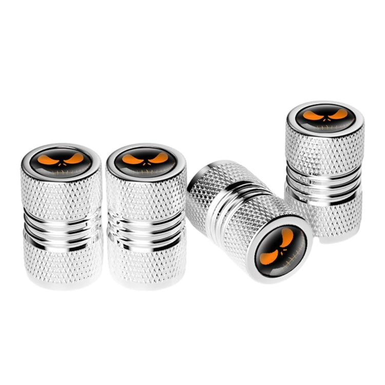 4pcs /Set Lantern Ghost Head Tire Modified Valve Cap(Silver) - Tire Valve Caps by buy2fix | Online Shopping UK | buy2fix