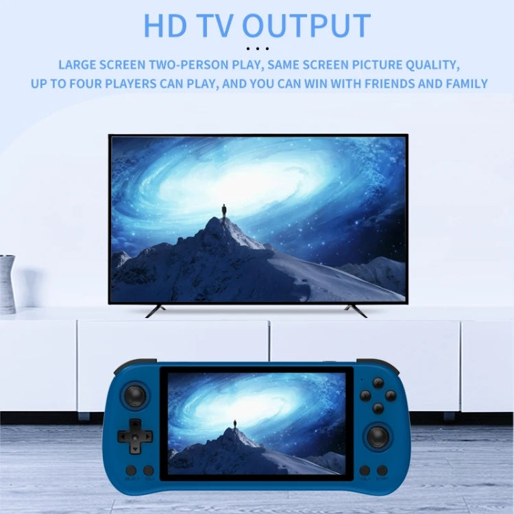 POWKIDDY X55 Game Console 5.5 Inch 1280 X 720 IPS Screen RK3566 Linux System Open-Source Retro Video Player 16GB+64GB(Blue) - Pocket Console by POWKIDDY | Online Shopping UK | buy2fix