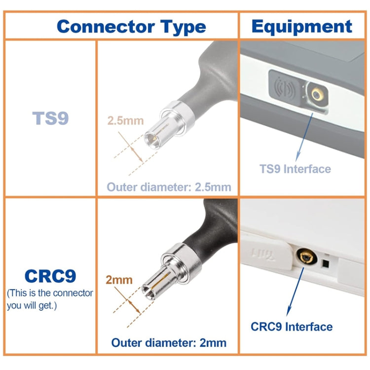 40cm SMA Female To CRC9 Male Flat Over Window Cable RF Coaxial Cable - Connectors by buy2fix | Online Shopping UK | buy2fix