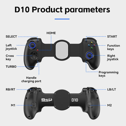 BSP-D10 Wireless Stretch Game Controller for Switch / Android / IOS / PC / PS3 / PS4(White) - Controller Gamepad by buy2fix | Online Shopping UK | buy2fix