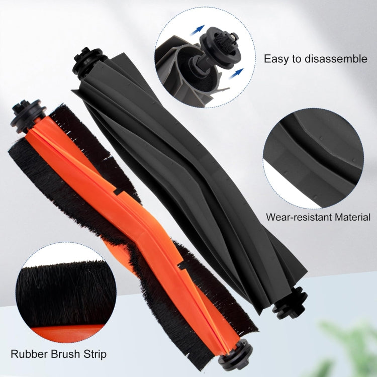 For Dreame L20 Ultra / X20 Pro / X20 Pro Plus Robot Vacuum Accessories 1 Black Rubber Brush Cover - For Xiaomi Accessories by buy2fix | Online Shopping UK | buy2fix