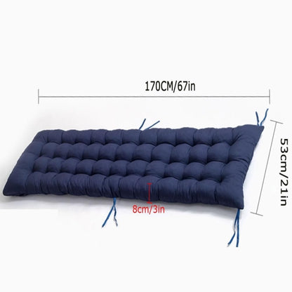 170 x 53 x 8cm Thickened Printed Hooded Strap Home Patio Lounger Mat(Gray Leaf) - Cushions & Pillows by buy2fix | Online Shopping UK | buy2fix