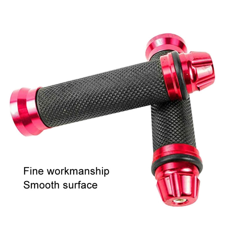 1pair 22mm Motorcycle Universal Handlebar Rubber Cover Oiler CNC Modified Handlebar Grips(Red) - Grips by buy2fix | Online Shopping UK | buy2fix