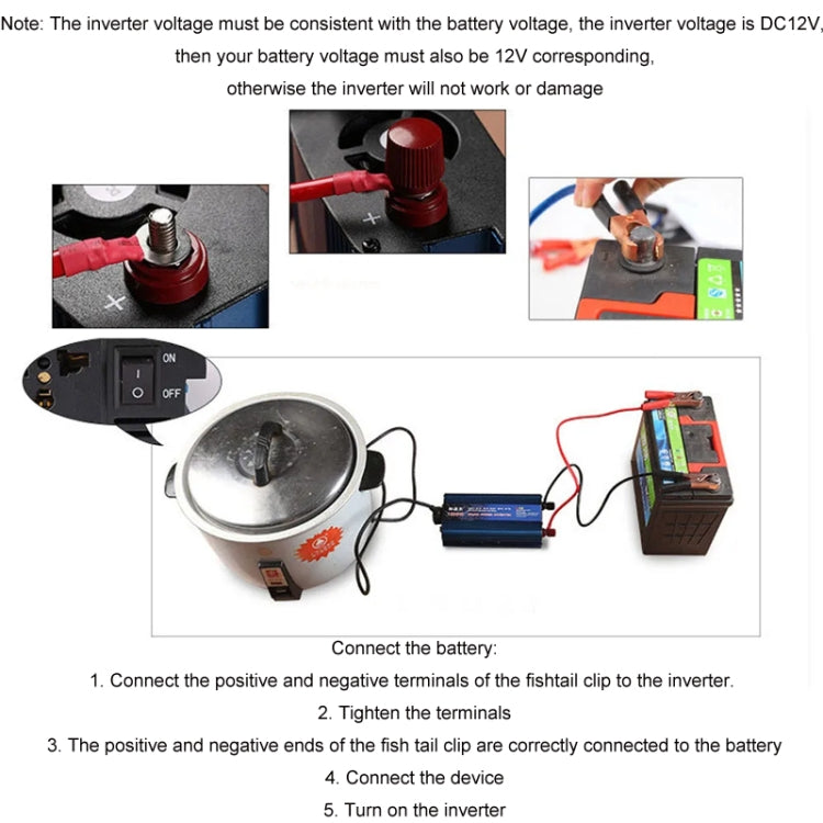 2600W/12V24V Convert To 220V Dual Voltage Modified Sine Wave Inverter - Modified Square Wave by buy2fix | Online Shopping UK | buy2fix