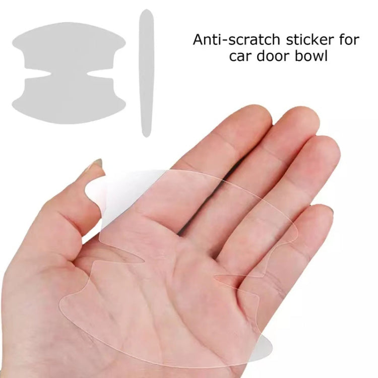 Car Door Handle Anti-scratch Protection Transparent Stickers Anti-collision Strips, Specifications: 4pcs Handle Bowl - Auto Film by buy2fix | Online Shopping UK | buy2fix